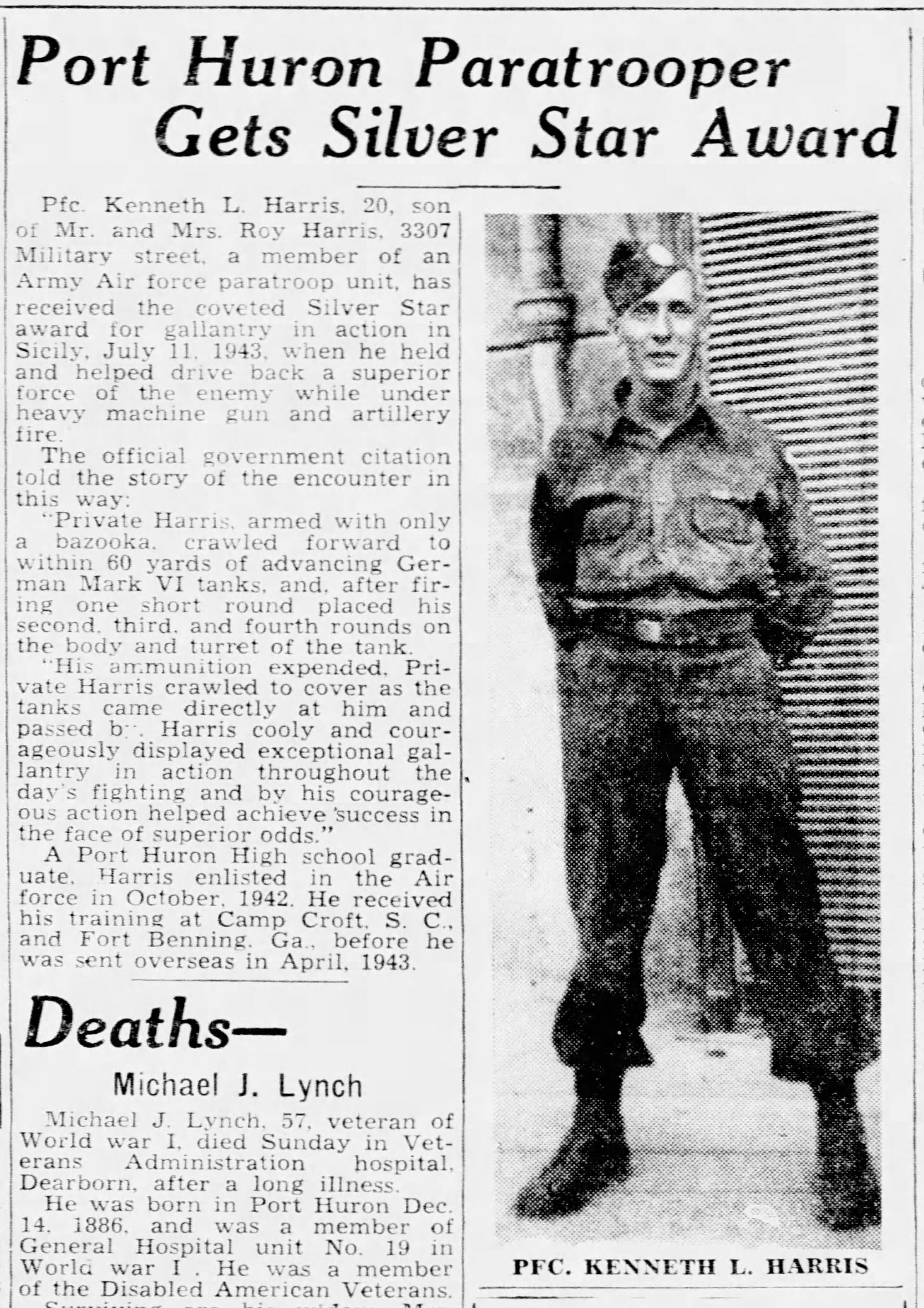 Private Kenneth L. Harris 